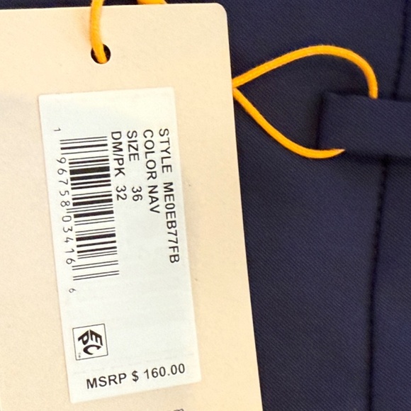 Peter Millar Men's Size 36x32 Navy Raleigh Performance Trouser MSRP $160 - Picture 6 of 9